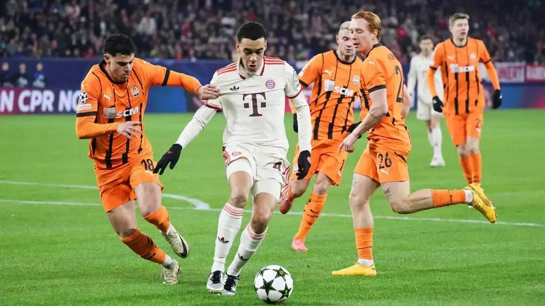 Bayern de Munique Goleia Shakhtar e Avança na Champions