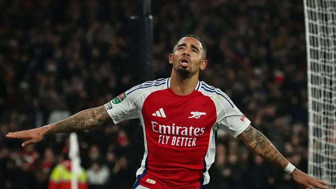 Gabriel Jesus: 3 Gols e Classificação do Arsenal na Carabao Cup