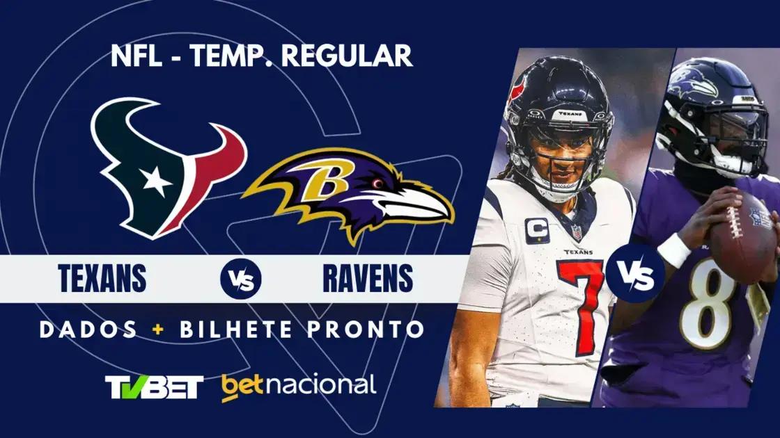 Houston Texans x Baltimore Ravens: Onde Assistir e Palpites