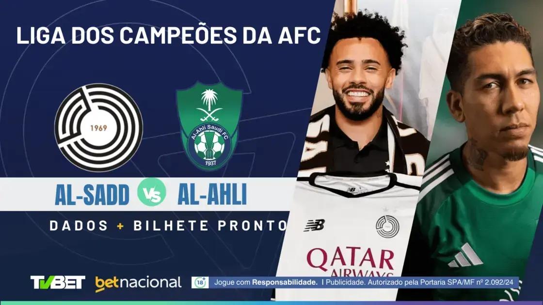 Al-Sadd x Al-Ahli: Horário, Onde Assistir e Palpites