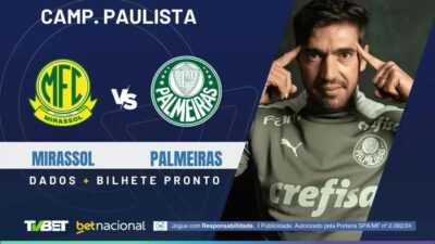 Mirassol x Palmeiras: Horário, onde assistir e palpites