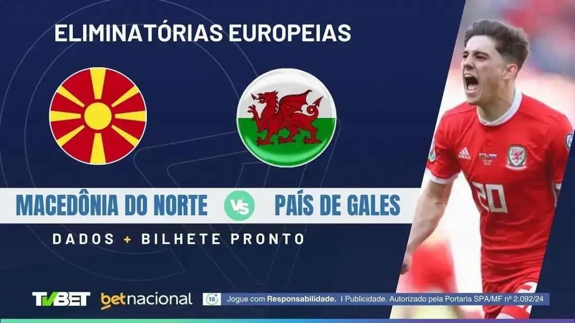 Macedônia do Norte x País de Gales: Onde Assistir e Palpites