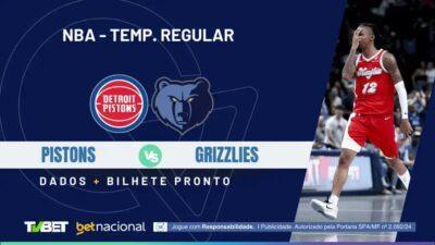 Onde Assistir Detroit Pistons x Memphis Grizzlies: Horário e Palpites