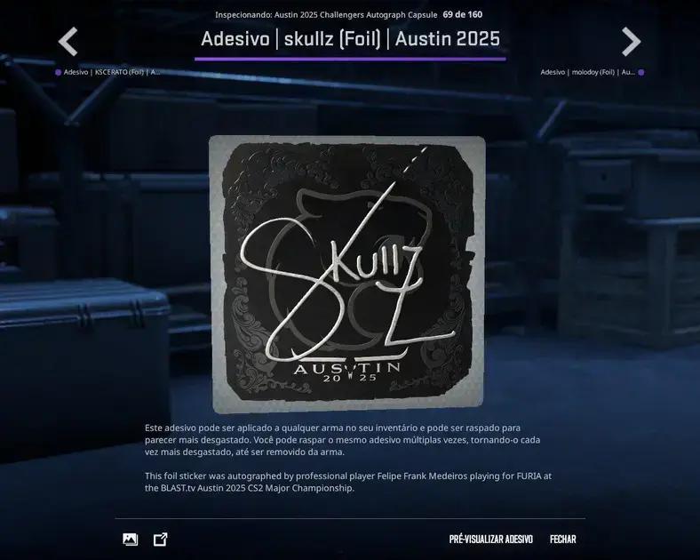 Austin Major: Stickers dos Jogadores Brasileiros no CS2