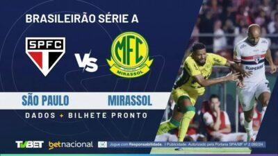 Onde Assistir São Paulo x Mirassol: Horário e Palpites