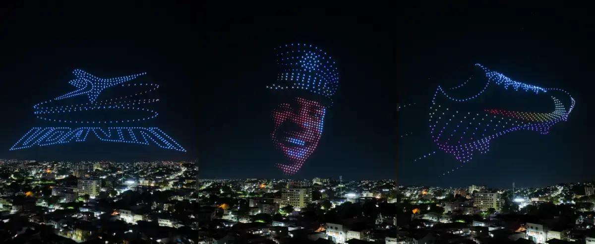 Chuteira Vini Jr: Lançamento com Show de Drones em São Gonçalo