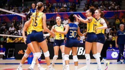 Brasil mantém invencibilidade na VNL com vitória emocionante sobre França